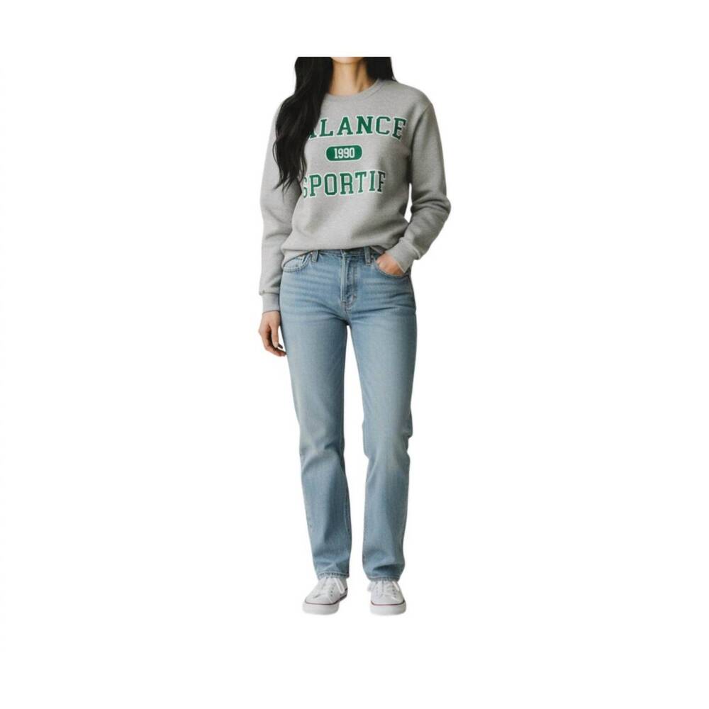 NEW AMBAR balance sportif 1990 graphic sweatshirt top in grey